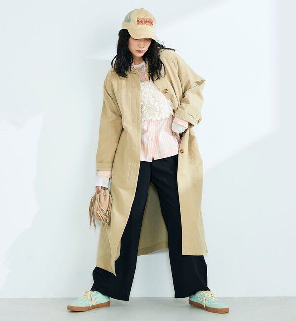 fredy emue「リネン混タンブラーステンカラーコート」|ステンカラーコート|