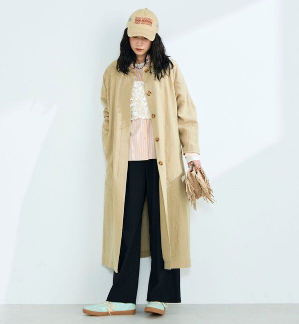 fredy emue「リネン混タンブラーステンカラーコート」|ステンカラーコート|