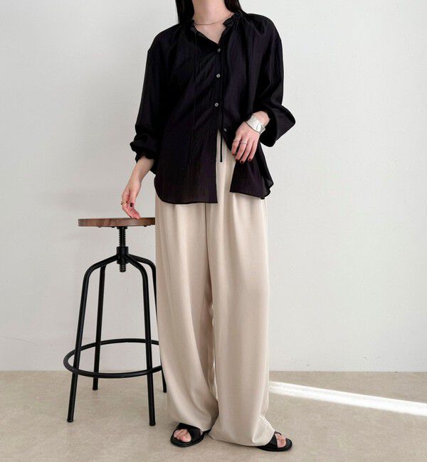 fredy emue「【ラクなのにきちんと見え】シャラリツイル イージーパンツ」|チノ|