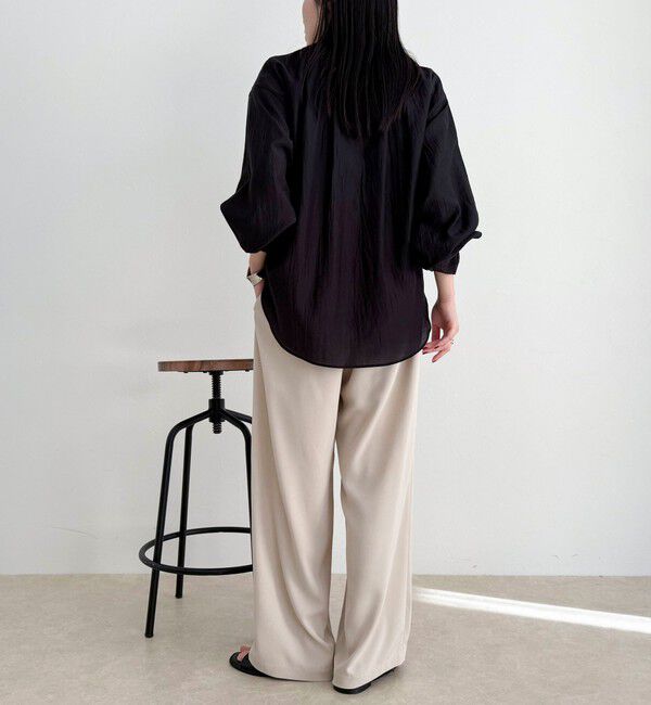 fredy emue「シャイニーシアーギャザーブラウス」|シャツ・ブラウス|