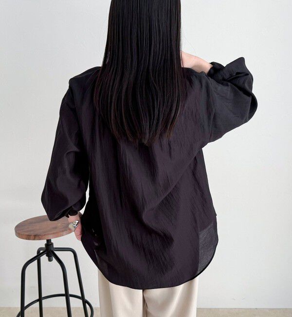 fredy emue「シャイニーシアーギャザーブラウス」|シャツ・ブラウス|
