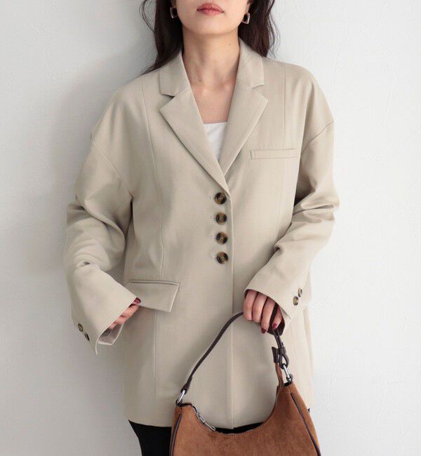fredy emue「シングルオーバーテーラードジャケット」|テーラードジャケット|ベージュ
