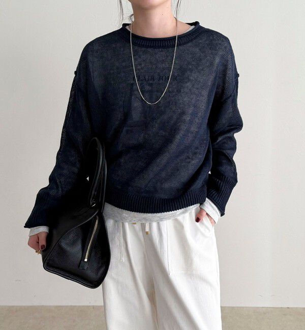 fredy emue「LINEN100ニットプルオーバー」|ニット・セーター|