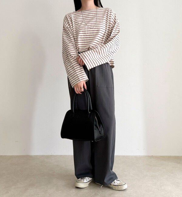 fredy emue「【人気商品の新型】ボーダーハートステッチルーズロンTシャツ」|Tシャツ・カットソー|