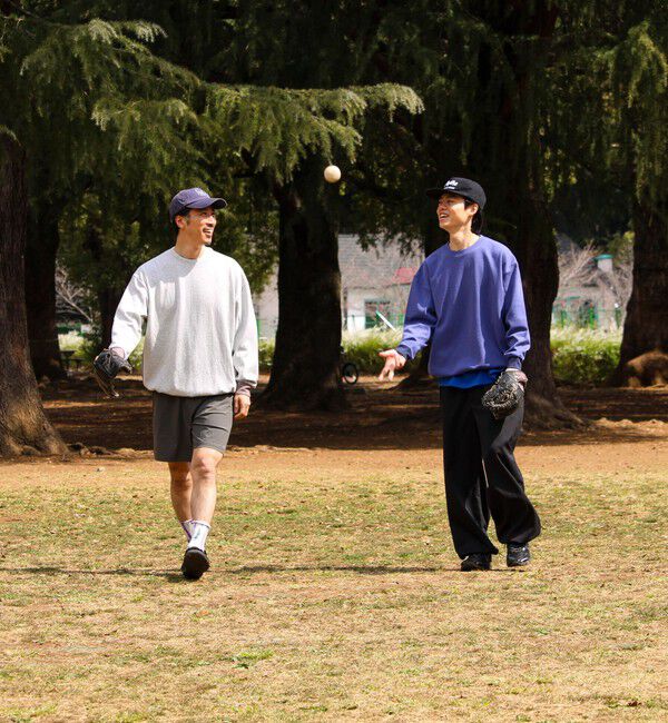 GLOSTER「【一枚でサマになる】ブークレ配色ラインプルオーバー」|Tシャツ・カットソー|