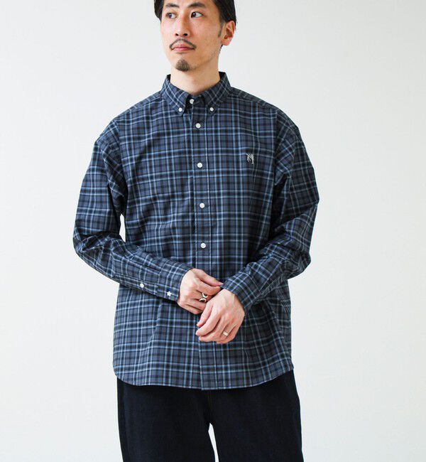 GLOSTER「【BOY ASTLAD刺繍】ボタンダウンシャツ ストライプ/チェック」|シャツ・ブラウス|