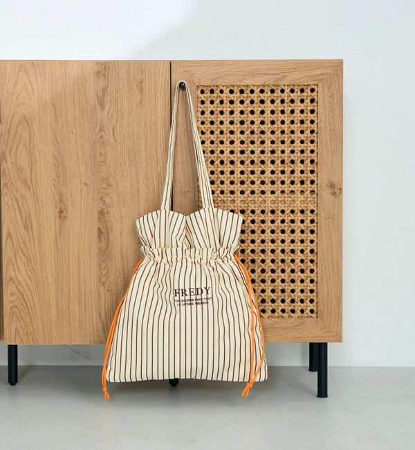 fredy emue「アウトポケットストライプロゴトートバッグ」|トートバッグ|