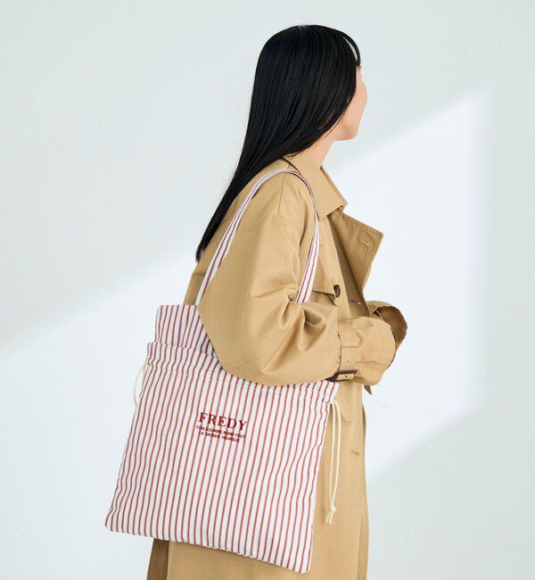 fredy emue「アウトポケットストライプロゴトートバッグ」|トートバッグ|