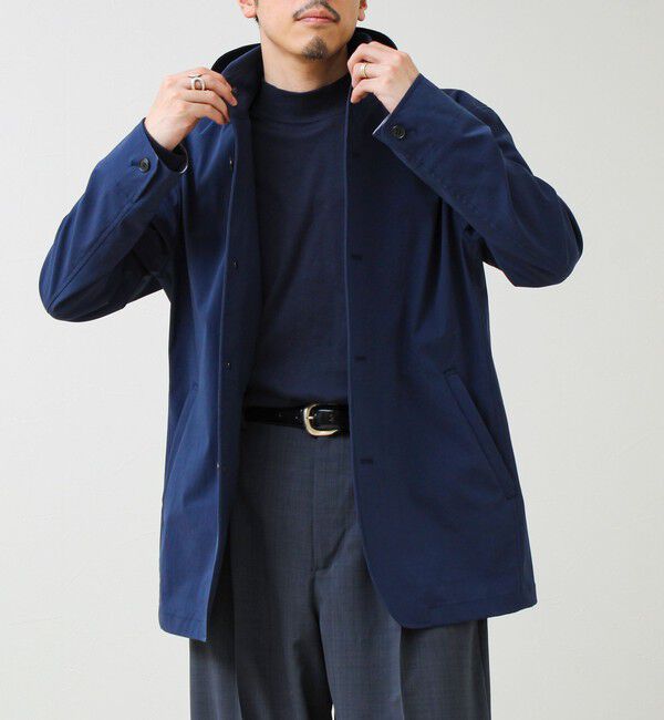 GLOSTER「【GLOSTER名品アウター】スタンドフードブルゾン」|ブルゾン・スタジャン|ネイビー