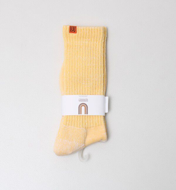 GLOSTER「【UNIVERSAL OVERALL】むら糸リブクルーソックス」|ソックス|イエロー