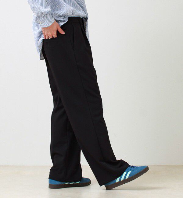 GLOSTER「【美シルエット】ミディアムストレート フレアパンツ」|チノ|