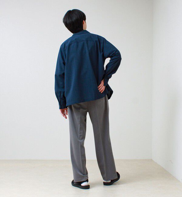 GLOSTER「【美シルエット】ミディアムストレート フレアパンツ」|チノ|