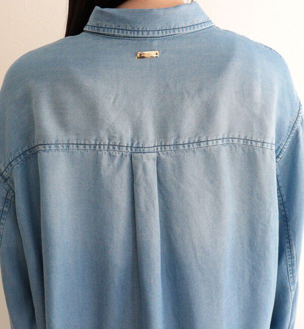 fredy emue「とろみデニムクロップドシャツ」|シャツ・ブラウス|