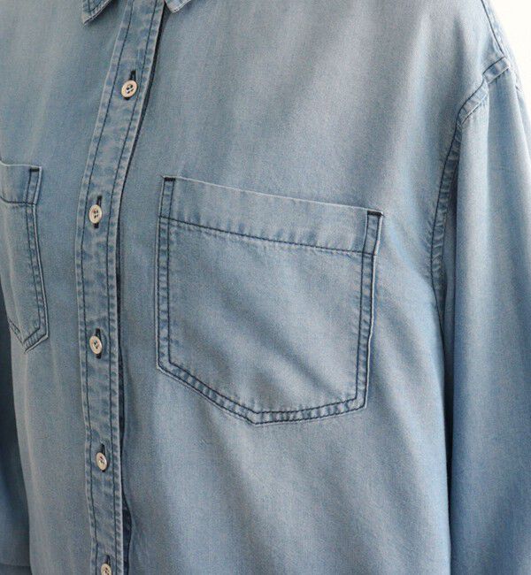 fredy emue「とろみデニムクロップドシャツ」|シャツ・ブラウス|