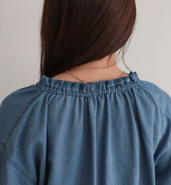 fredy emue「シアーデニムフリルカラーブラウス」|シャツ・ブラウス|