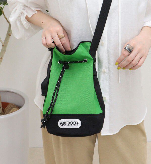 fredy emue「【OUTDOOR PRODUCTS】 バイカラードロスト巾着ショルダー」|ショルダー・メッセンジャー|