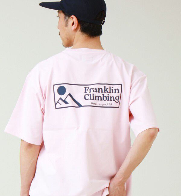 GLOSTER「【Franklin Climbing】FLEXIBLE TECH-LOGO TEE」|Tシャツ・カットソー|ベビーピンク