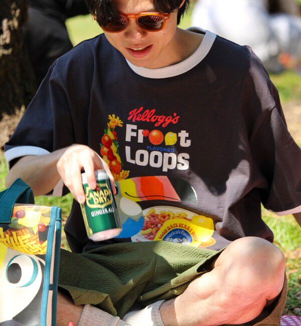 GLOSTER「【FTL &times; KELLOGGS】RINGER T-SHIRT」|Tシャツ・カットソー|チャコールグレー