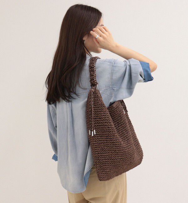 fredy emue「パラコードハンドルクロッシェトートバッグ」|トートバッグ|ブラウン