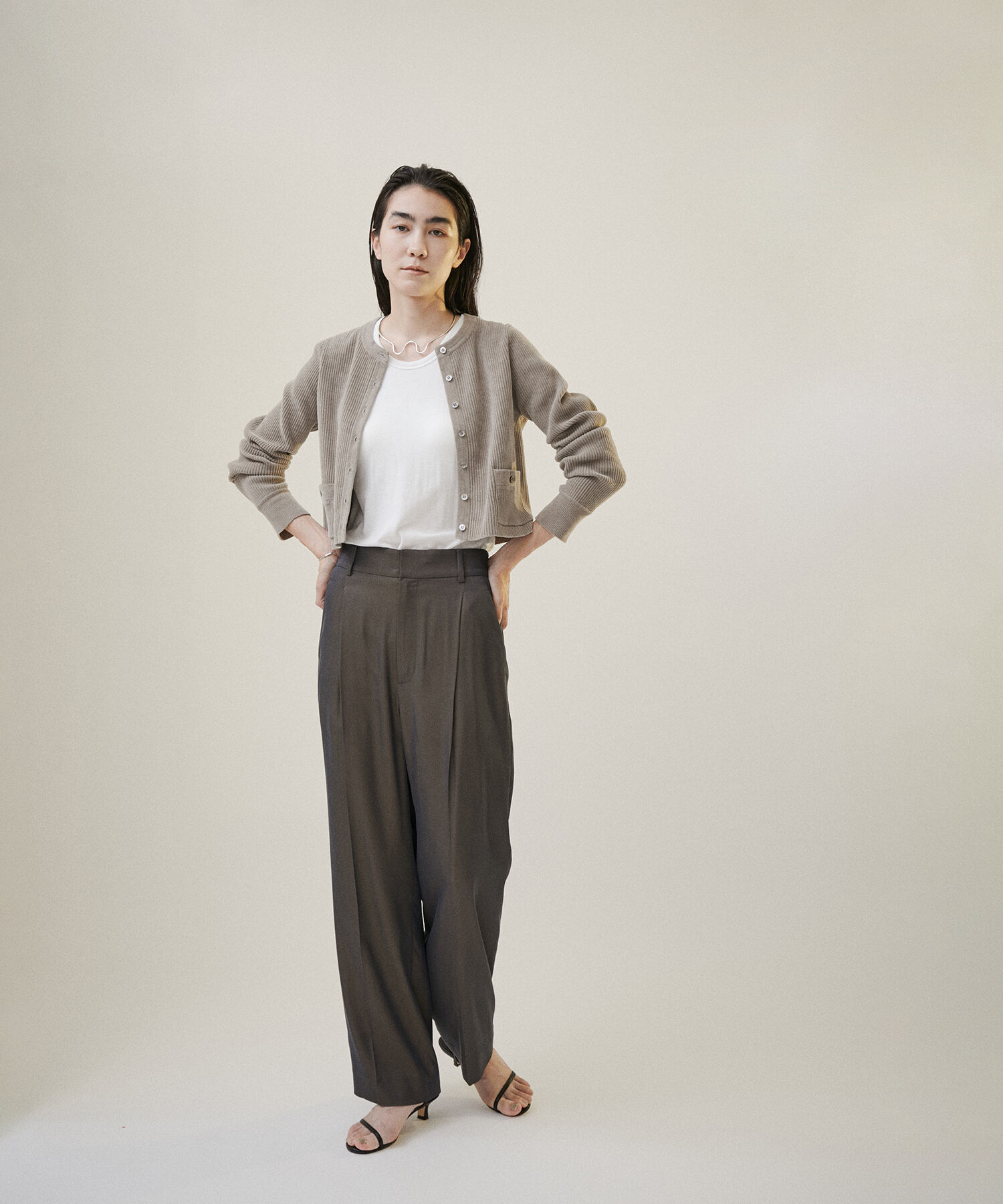 SALON adam et rope'「【Smile Cotton】カップ付きアメリカンスリーブタンクトップ」|タンクトップ|
