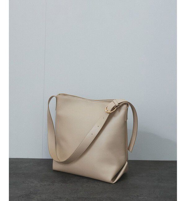 SALON adam et rope'「スプリットレザーバケットバッグ」|ショルダー・メッセンジャー|ライトグレー