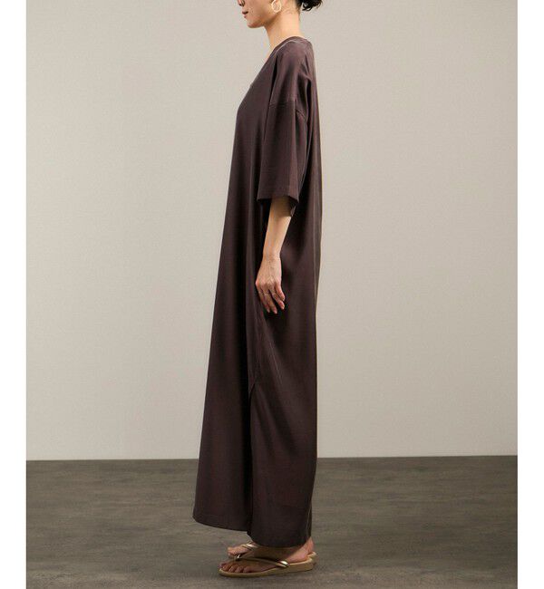 SALON adam et rope'「キュプラツイルVネックワンピース」|ワンピース|