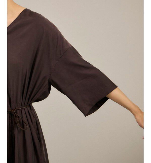 SALON adam et rope'「キュプラツイルVネックワンピース」|ワンピース|