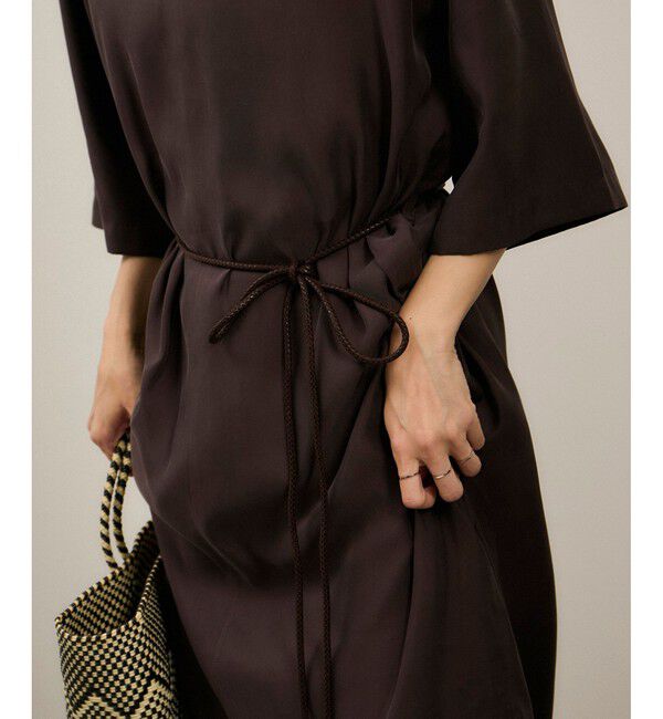 SALON adam et rope'「キュプラツイルVネックワンピース」|ワンピース|