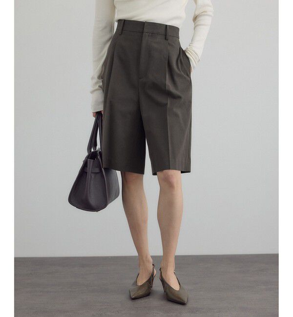 SALON adam et rope'「【WEB限定】エフォートレスハーフパンツ」|チノ|チャコール(06)