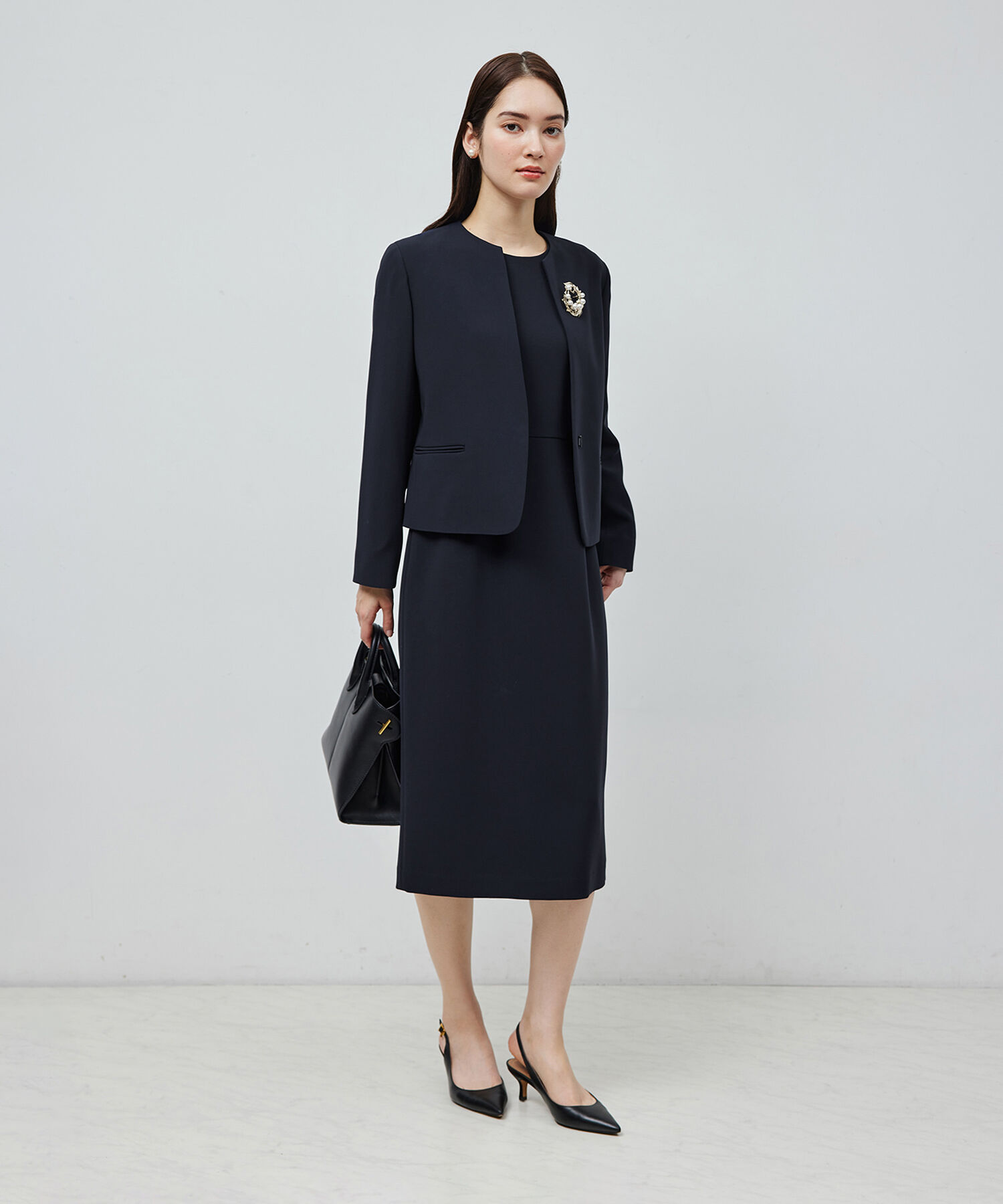 ROPE「トリアセダブルクロスウエストコンシャスワンピース」|ワンピース|