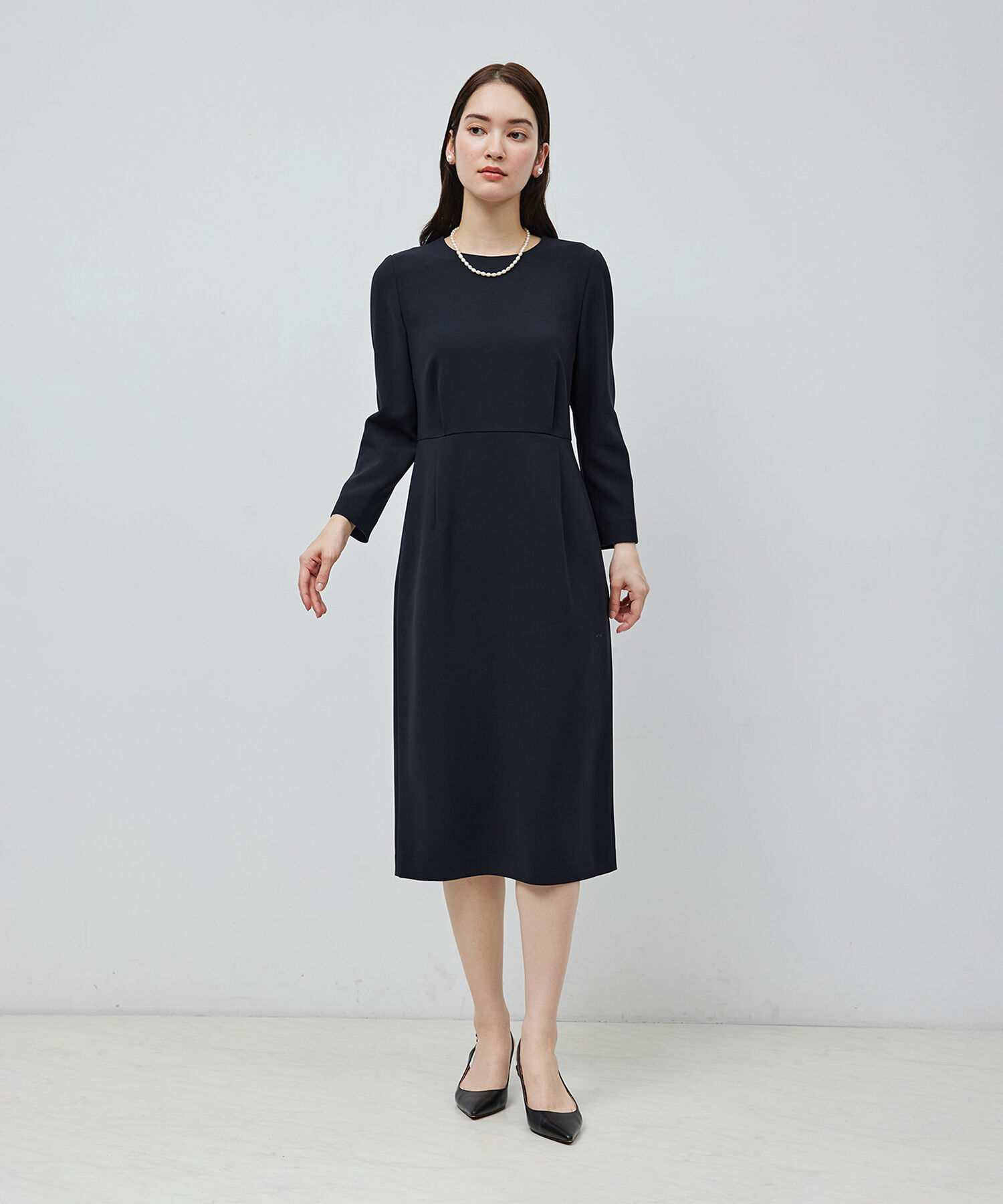 ROPE「トリアセダブルクロスウエストコンシャスワンピース」|ワンピース|