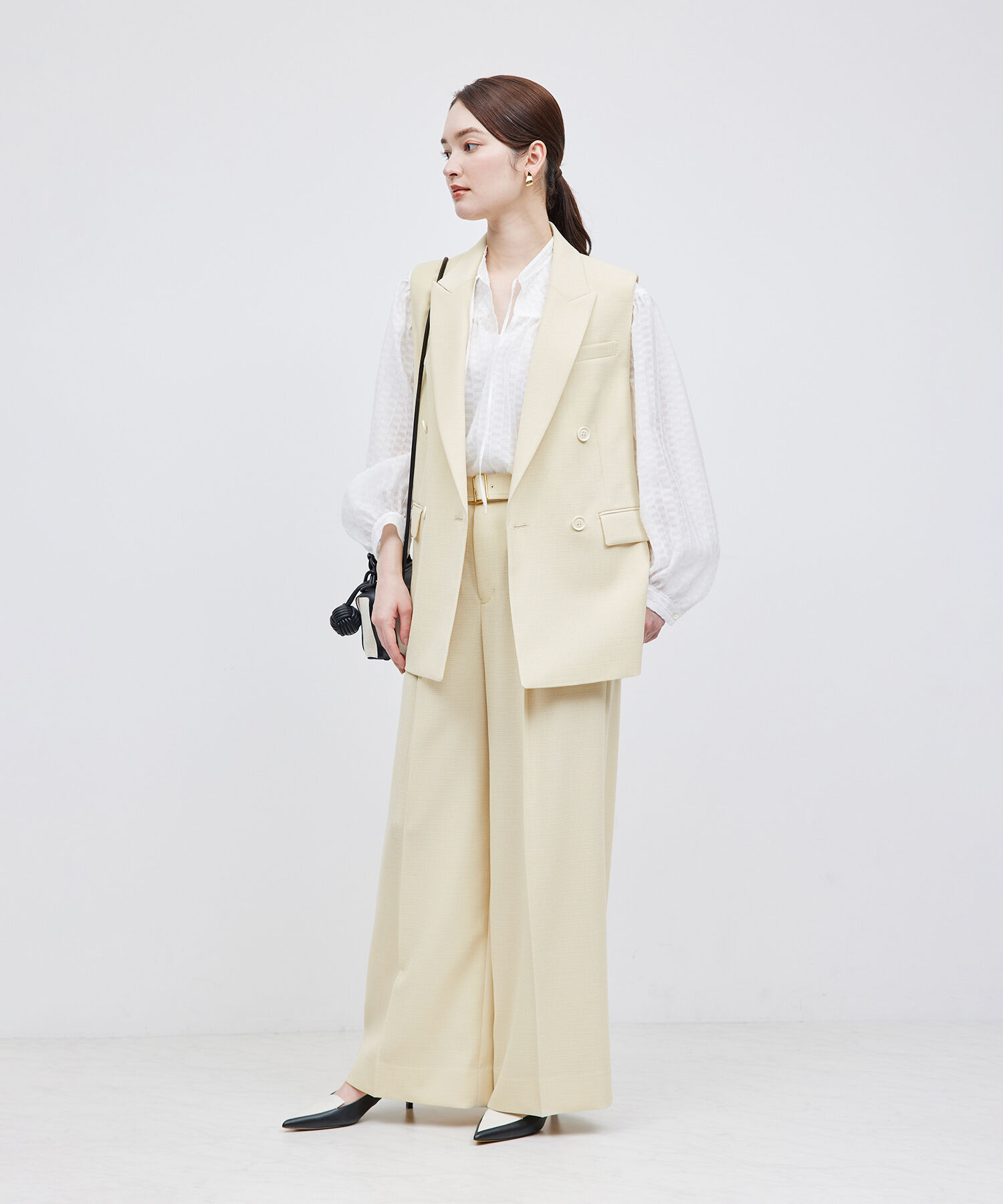 ROPE「タックワイドパンツ（ラメ/無地）【セットアップ対応】【雑誌掲載】【メディア掲載】」|その他|