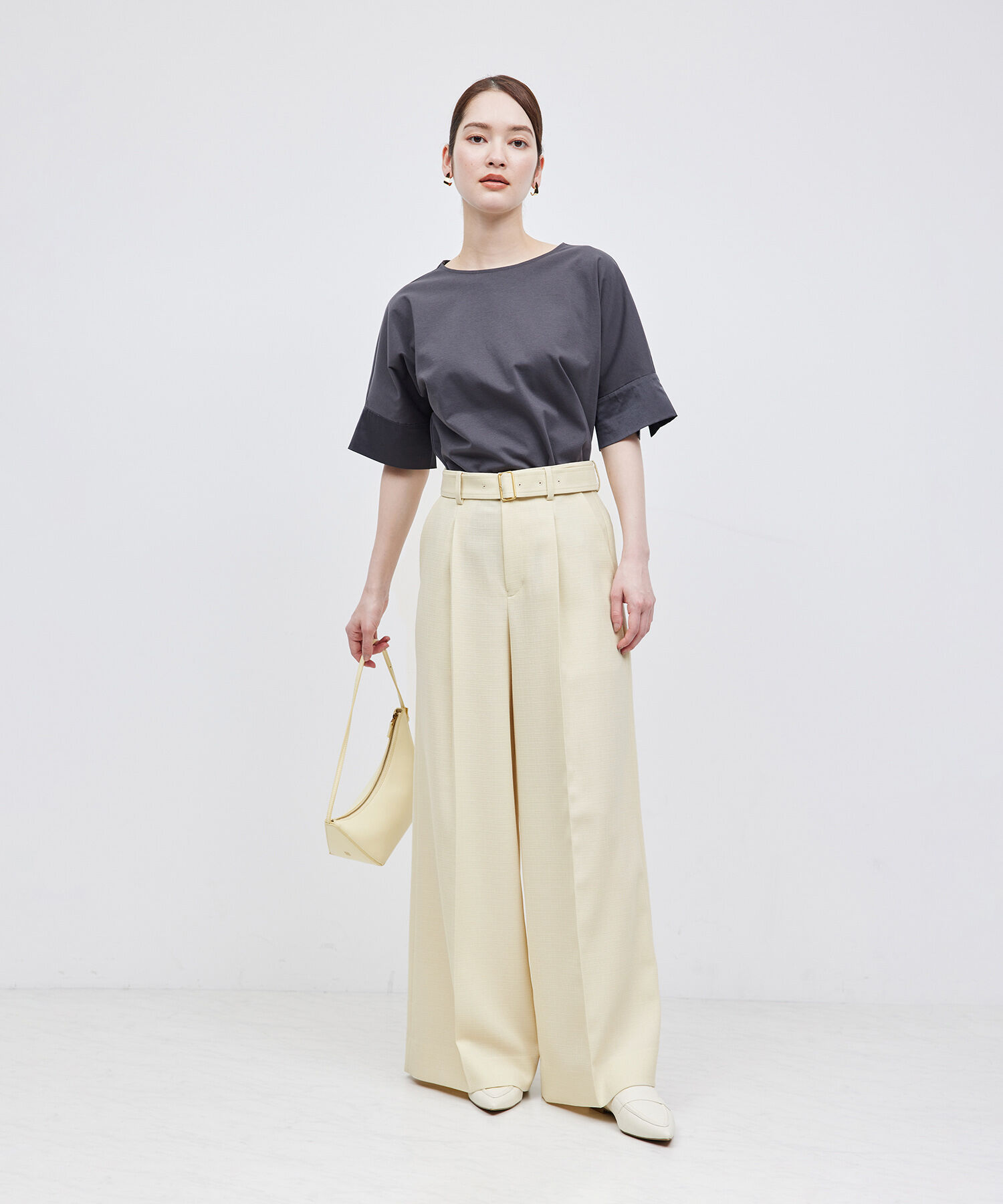 ROPE「タックワイドパンツ（ラメ/無地）【セットアップ対応】【雑誌掲載】【メディア掲載】」|その他|
