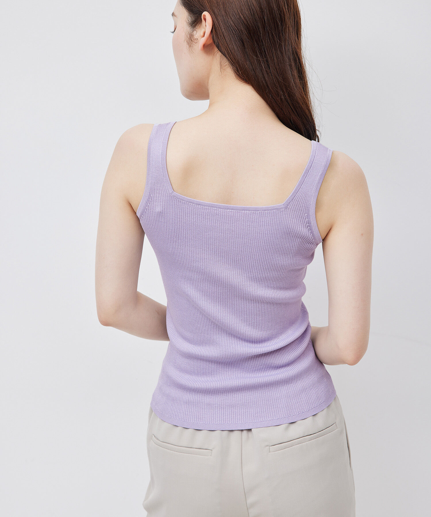 ROPE「【スキンニット】シルク100％タンクトップ/洗える」|タンクトップ|