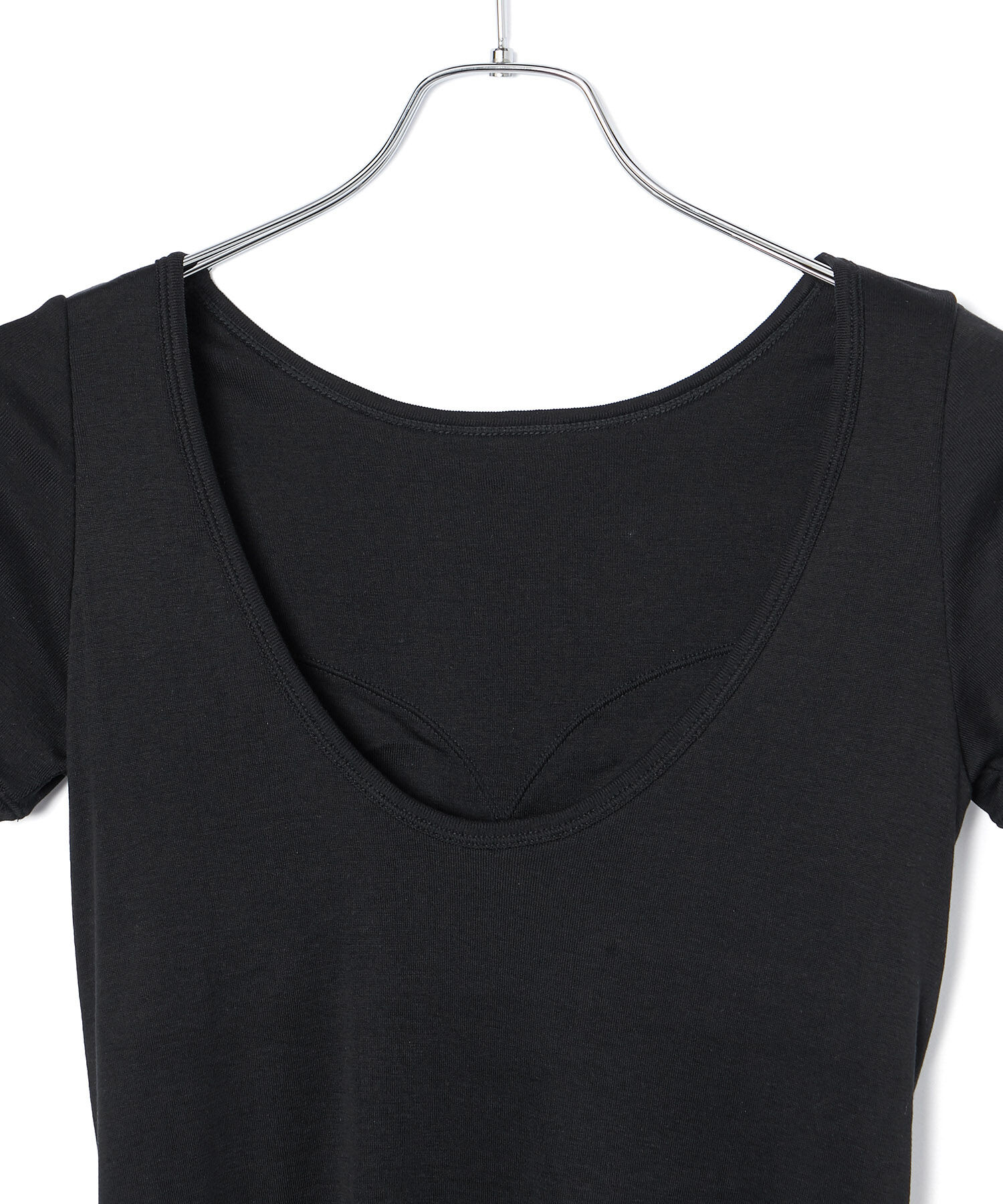 ROPE「コットンシルク丸胴フライスカップ付き半袖カットソー」|Tシャツ・カットソー|