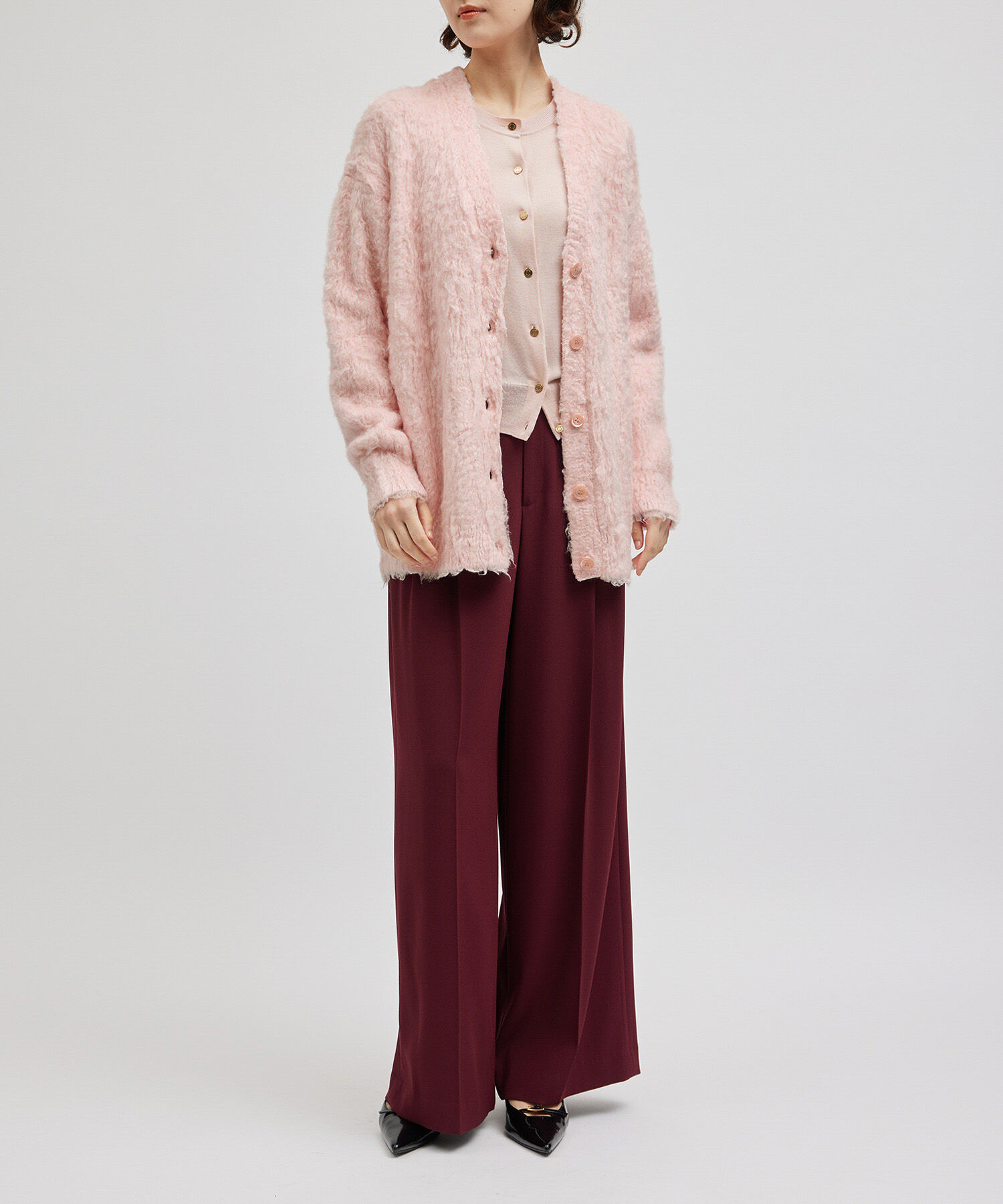 ROPE「シルクシャギーカーディガン/セットアップ対応」|カーディガン|