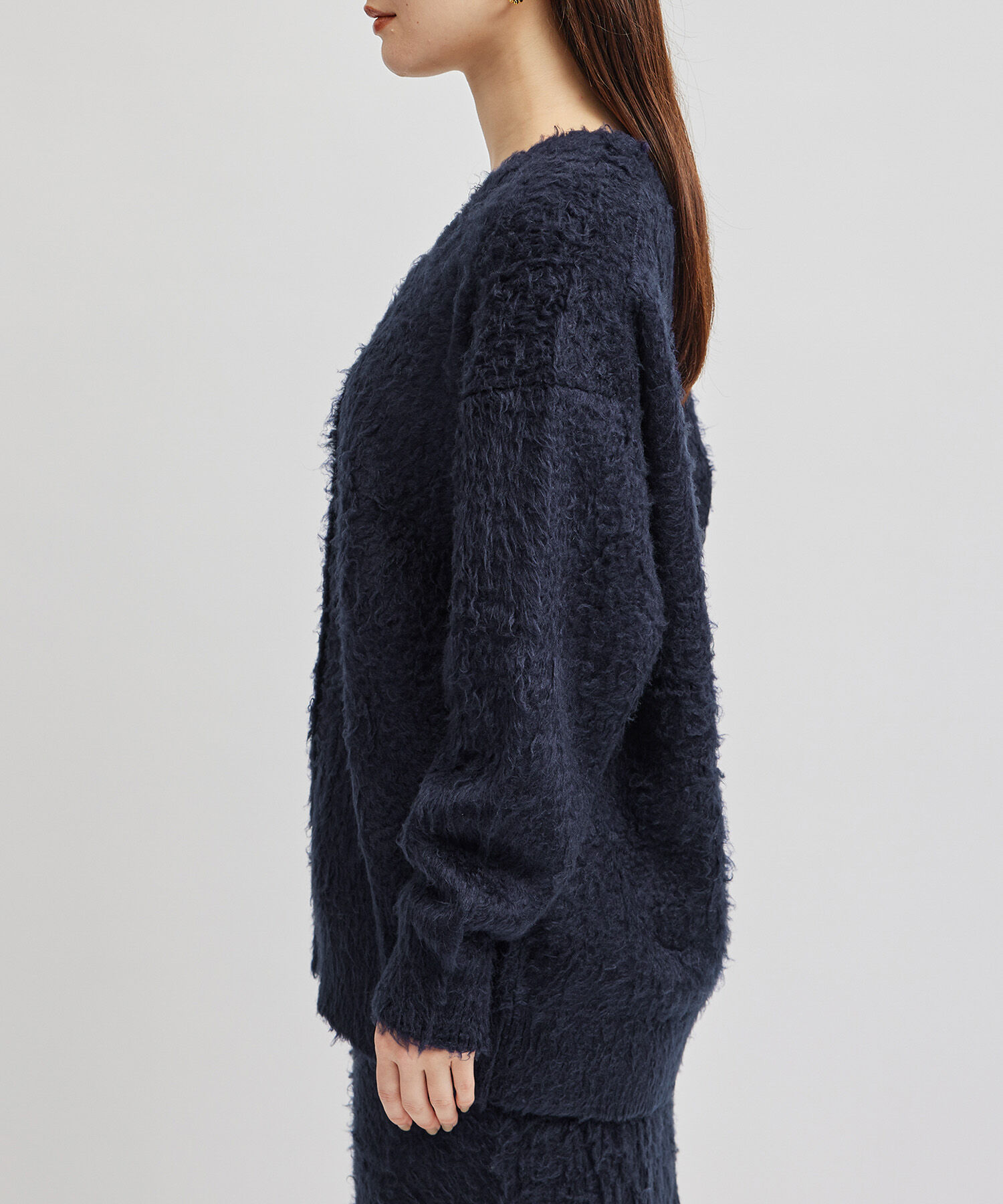 ROPE「シルクシャギーカーディガン/セットアップ対応」|カーディガン|