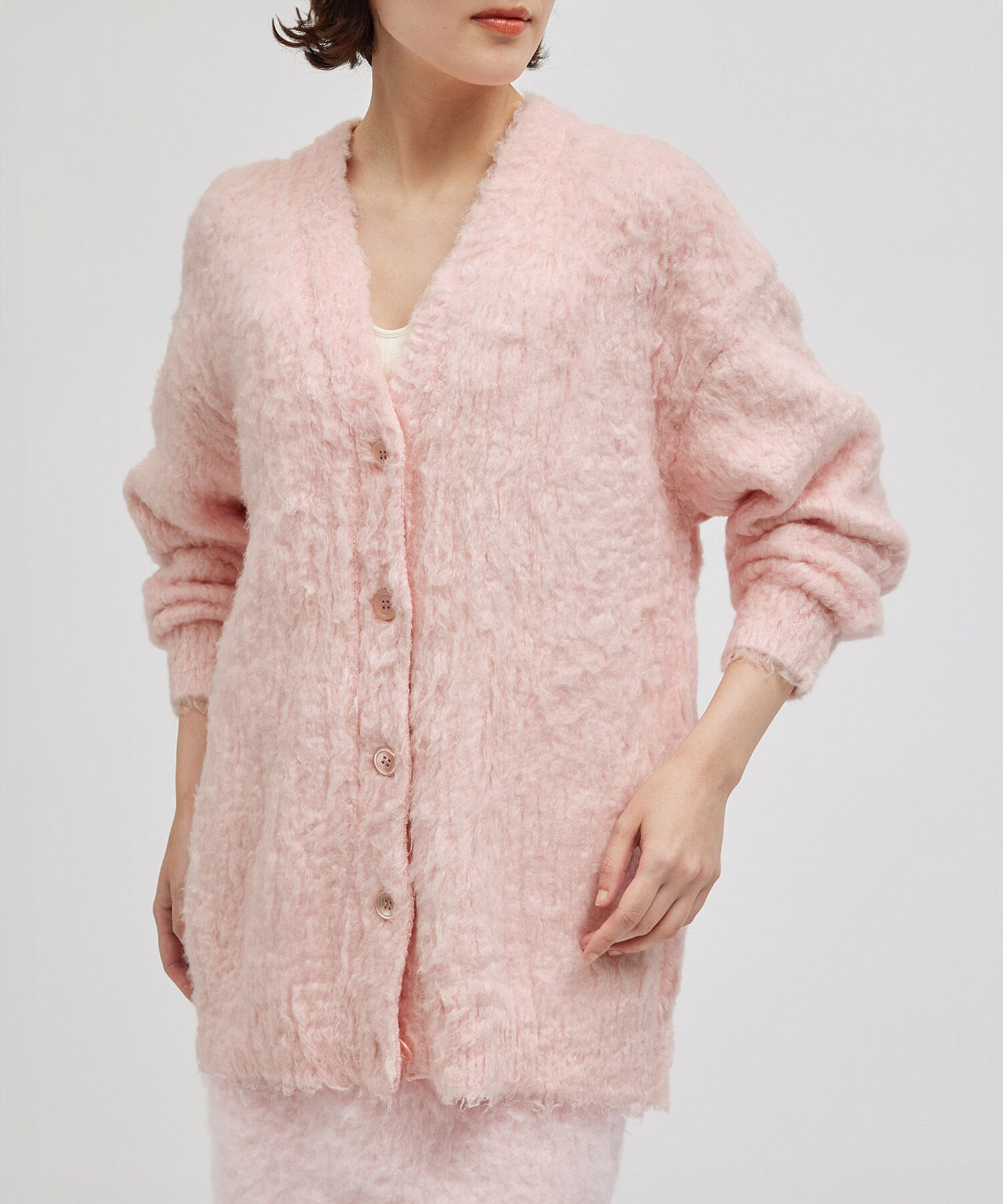 ROPE「シルクシャギーカーディガン/セットアップ対応」|カーディガン|