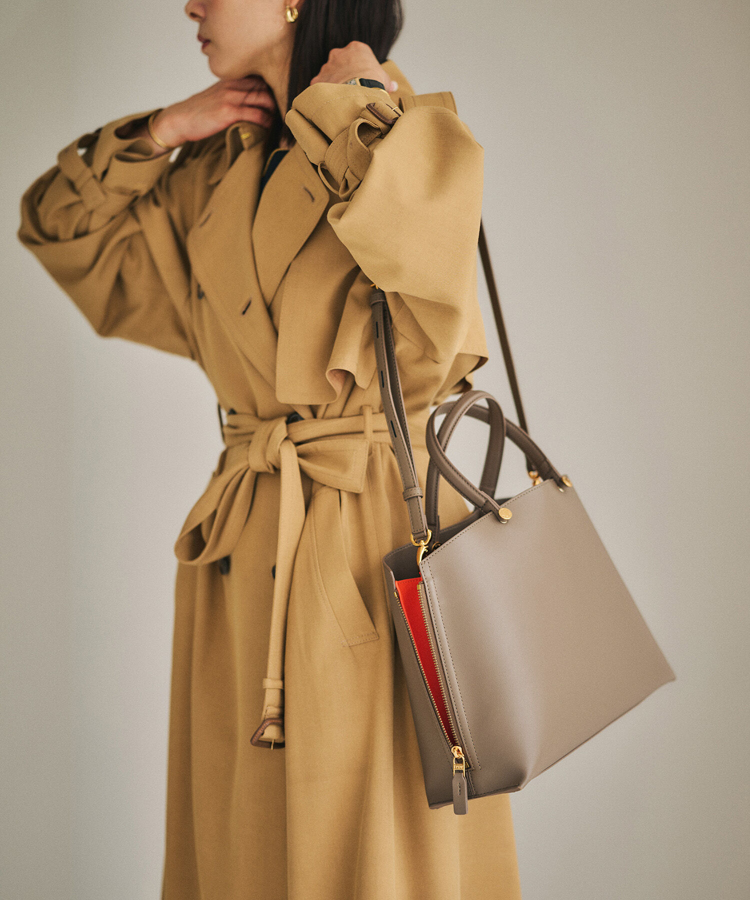 ROPE「【E'POR】Y BAG Medium【軽量】【25AW】」|ショルダー・メッセンジャー|ブラウン(20)