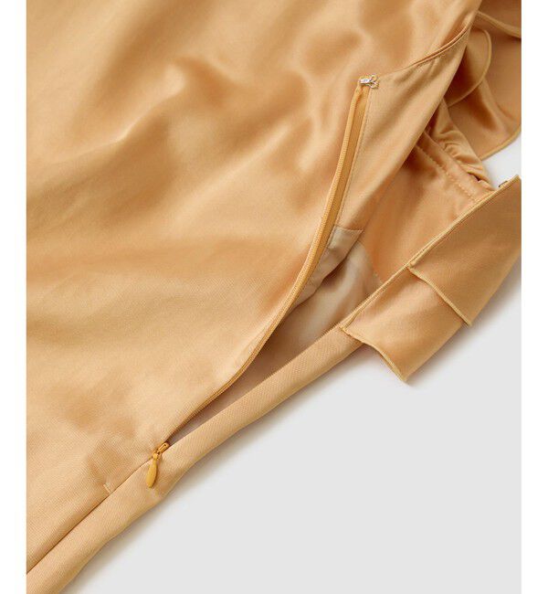 ROPE「【洗える】シャイニーサテンキャミワンピース」|ドレス|