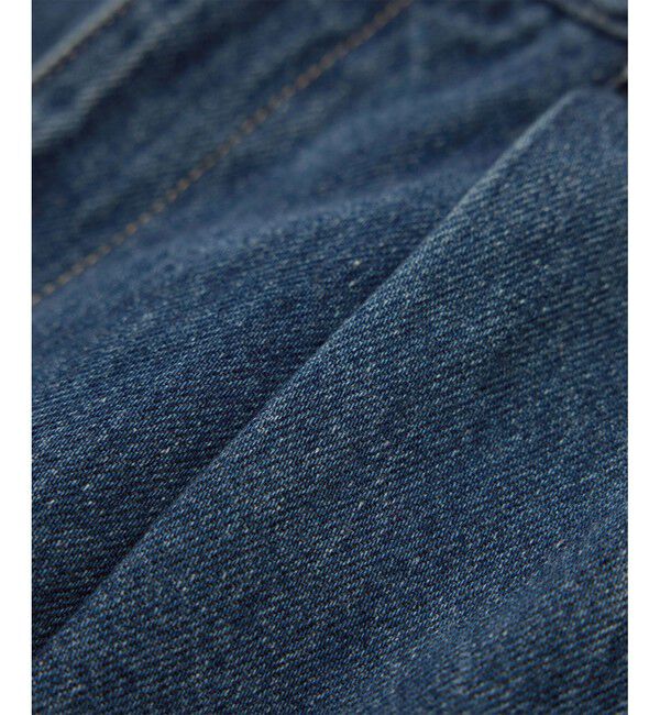 ROPE「【洗える】ワンタック ワイドデニムパンツ」|デニム|