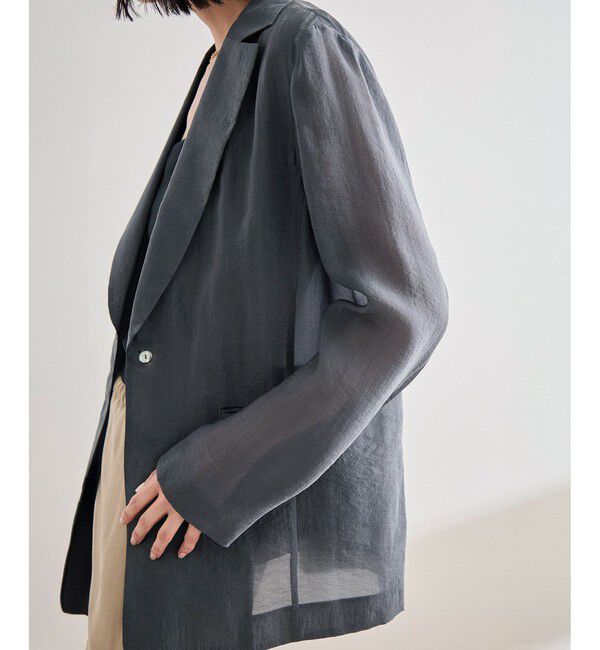 ROPE「シアーライトジャケット/イージーケア」|テーラードジャケット|グレー(07)