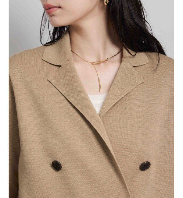 ROPE「ミラノリブ ニットダブルジャケット/イージーケア」|テーラードジャケット|