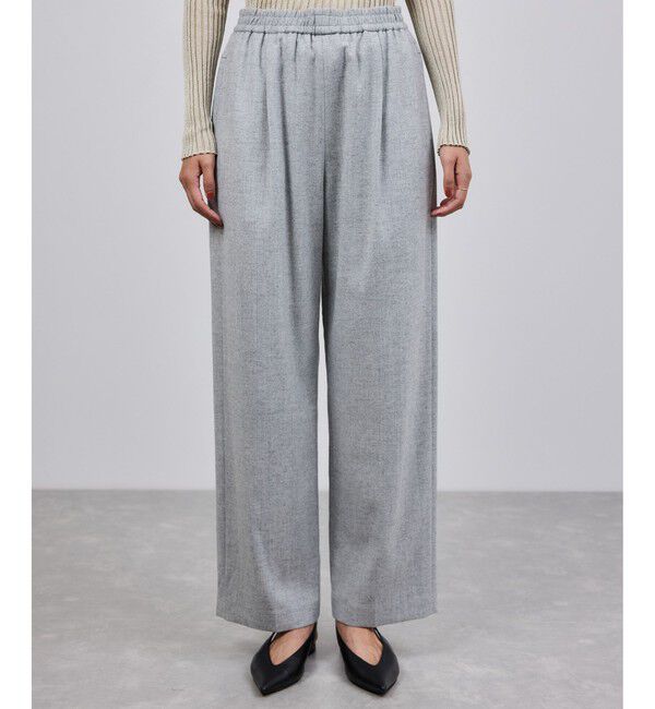 ROPE「ウールフランネルタックイージーパンツ/イージーケア・セットアップ対応」|チノ|