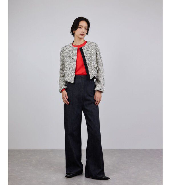 ROPE「ストレッチデニム セーラーパンツ/イージーケア」|デニム|