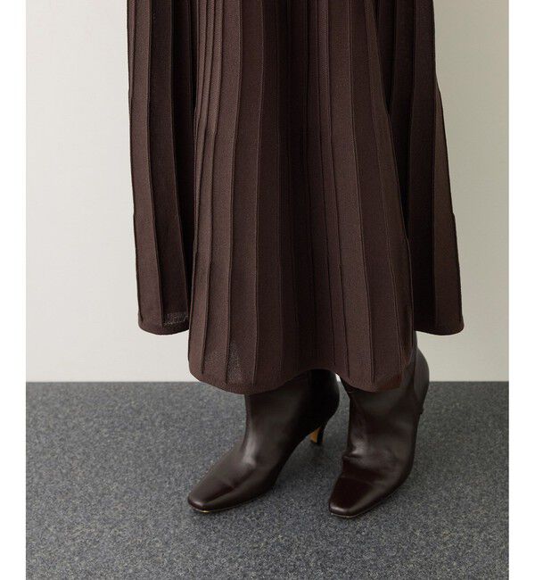 ROPE「パールボタンポロニットワンピース/イージーケア」|ドレス|