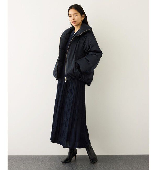 ROPE「パールボタンポロニットワンピース/イージーケア」|ドレス|