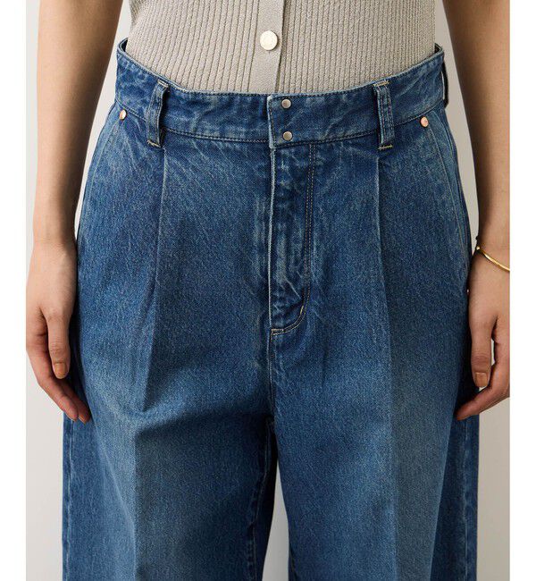 ROPE「テンセルデニムストレートワイドパンツ/セットアップ対応・イージーケア」|デニム|