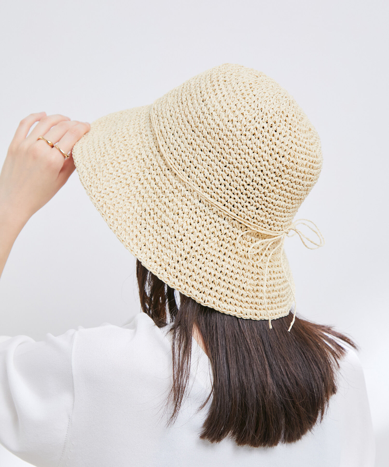 VIS「ナチュラル雑材ハット」|ハット|ベージュ系(28)