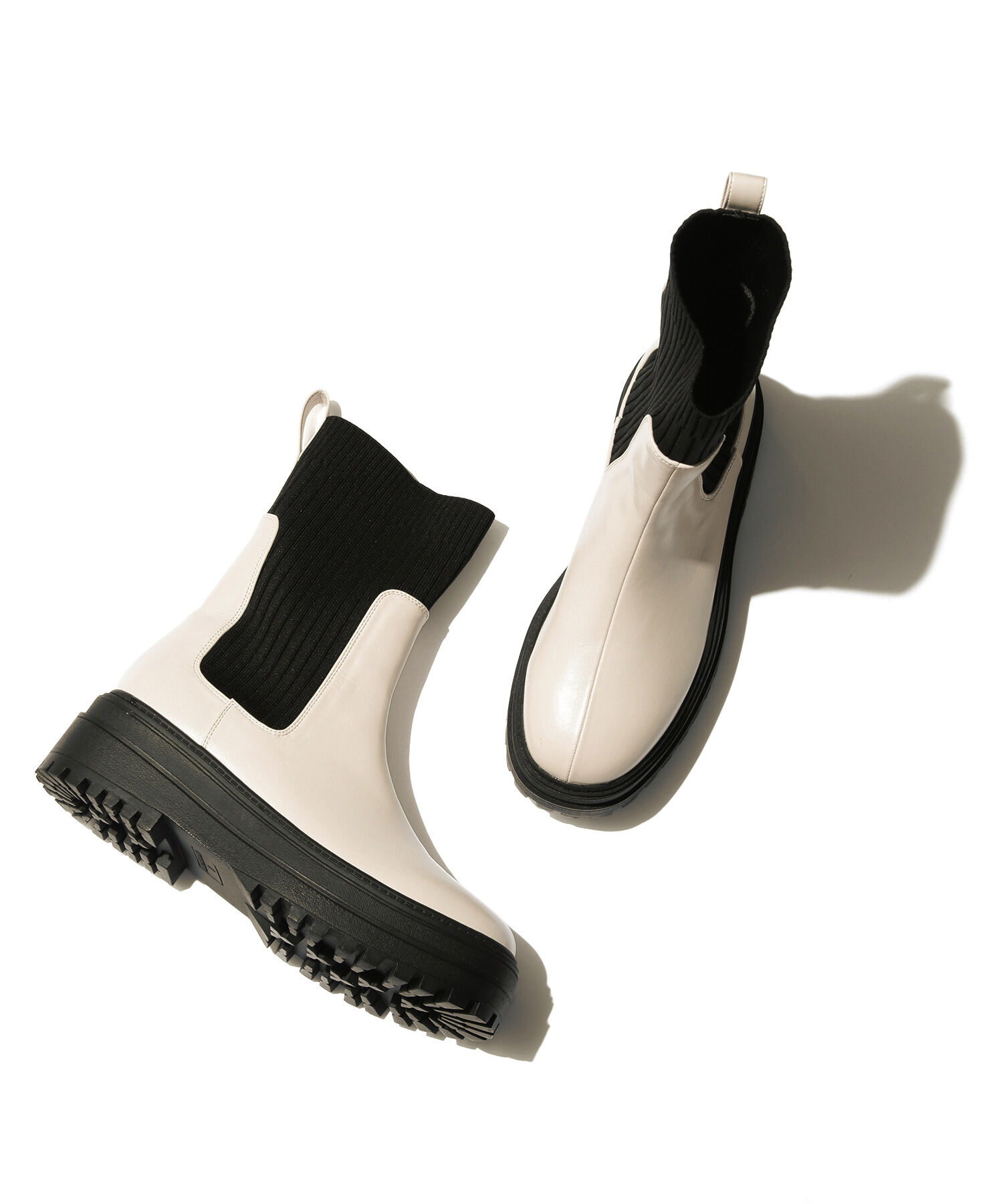 Juze「【抗菌防臭】タンクソールサイドニットブーツ」|その他|